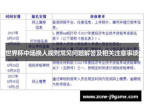 世界杯中场换人规则常见问题解答及相关注意事项